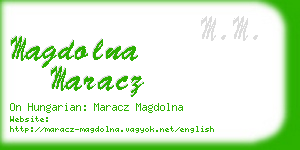 magdolna maracz business card